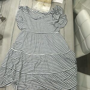 blue and white striped flowy dress lightly worn